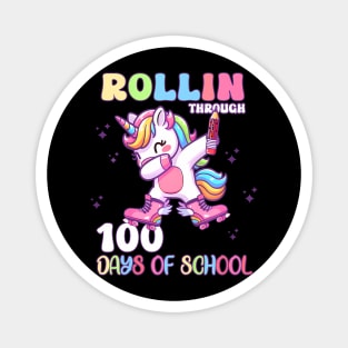 100 Days of School Girls Teacher 100th Day Unicorn Magnet